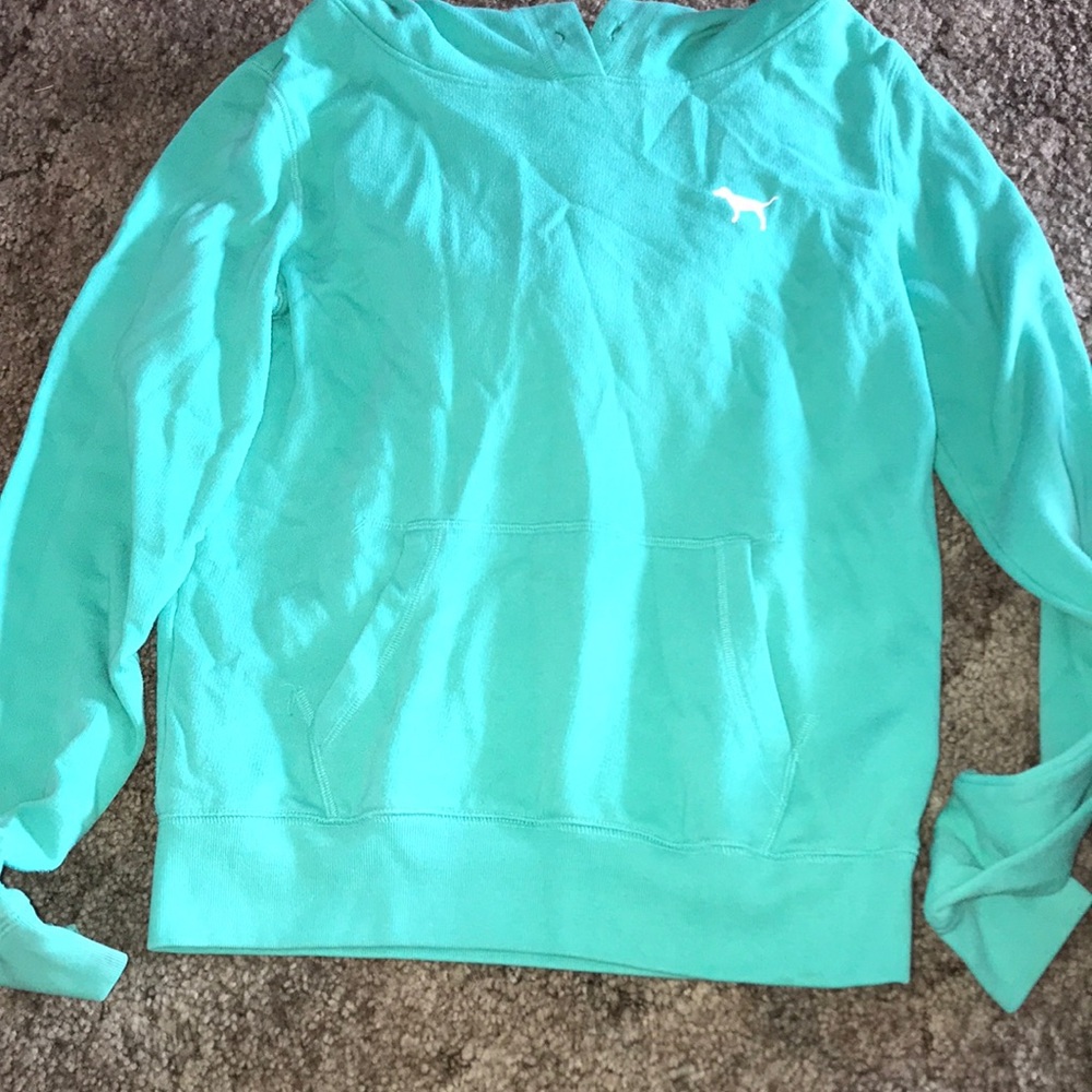 teal pink hoodie